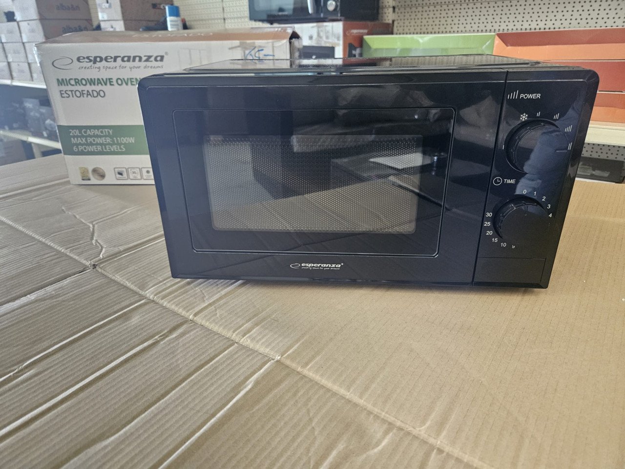 MICROWAVE OVEN 20l/1100W/6 vermogensstanden/Zwart