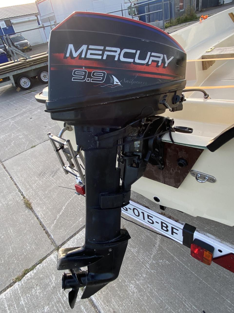 Reha 430 polyester boot + 9.9pk mercury op trailer