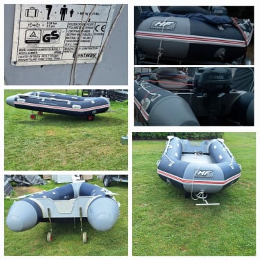 Te koop leuke rubberboot met boeg trolly