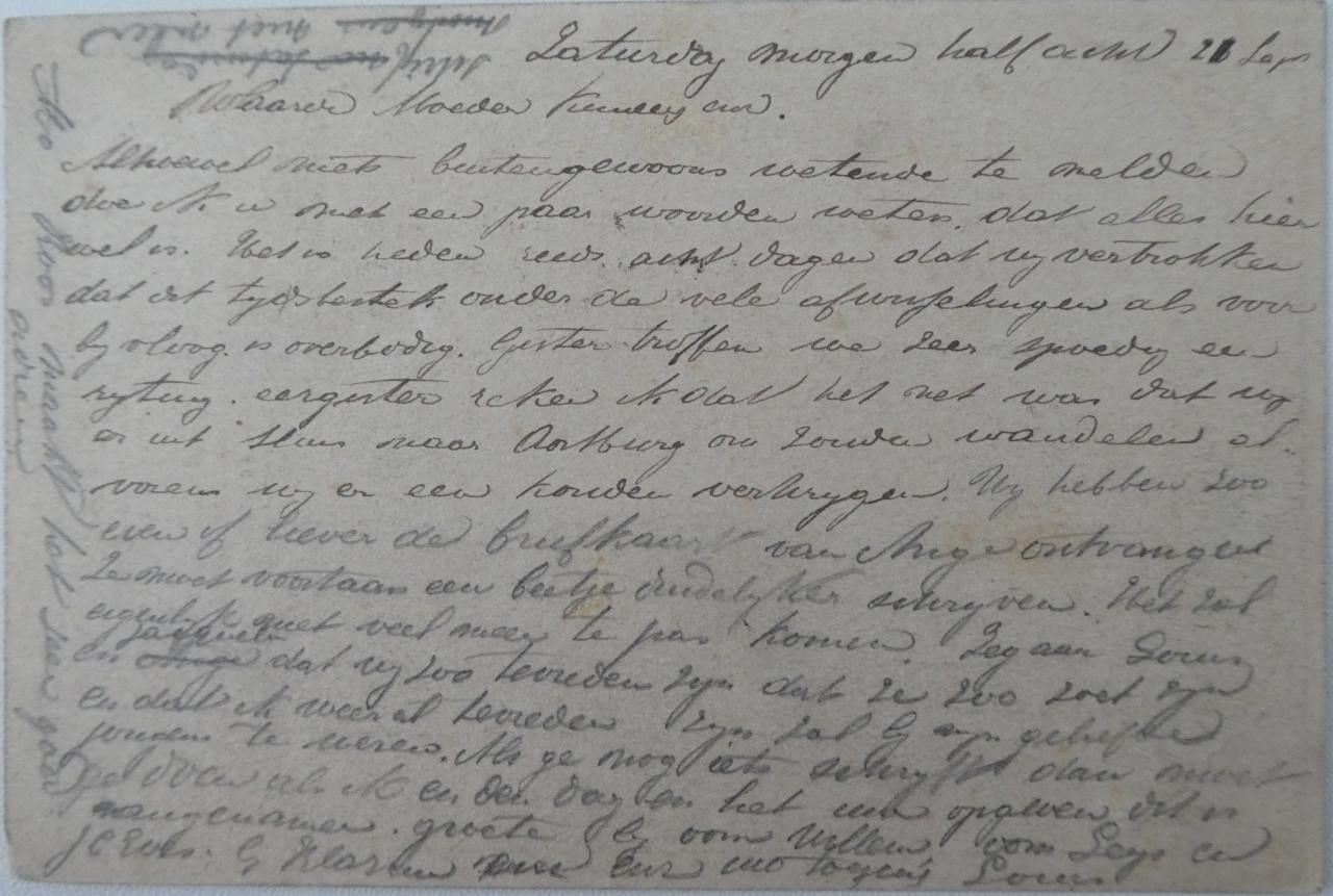 Briefkaart, 1878, Parijs – Sluis