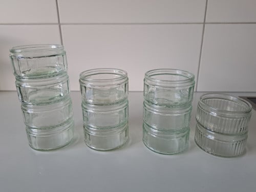 Glazen bakjes