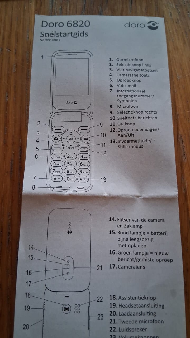 Telefoon met grote toetsen