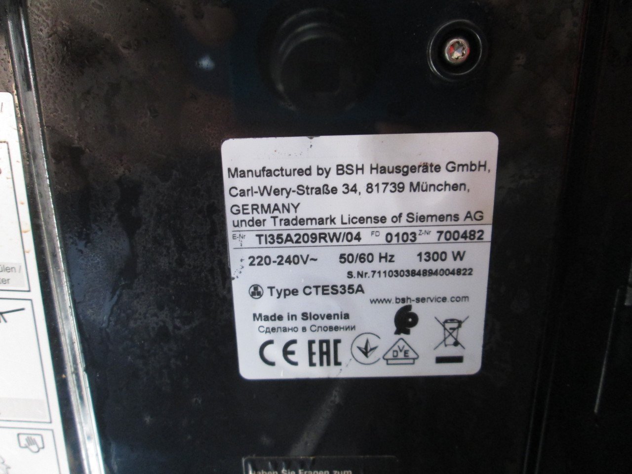 Siemens koffiemachine EQ 300