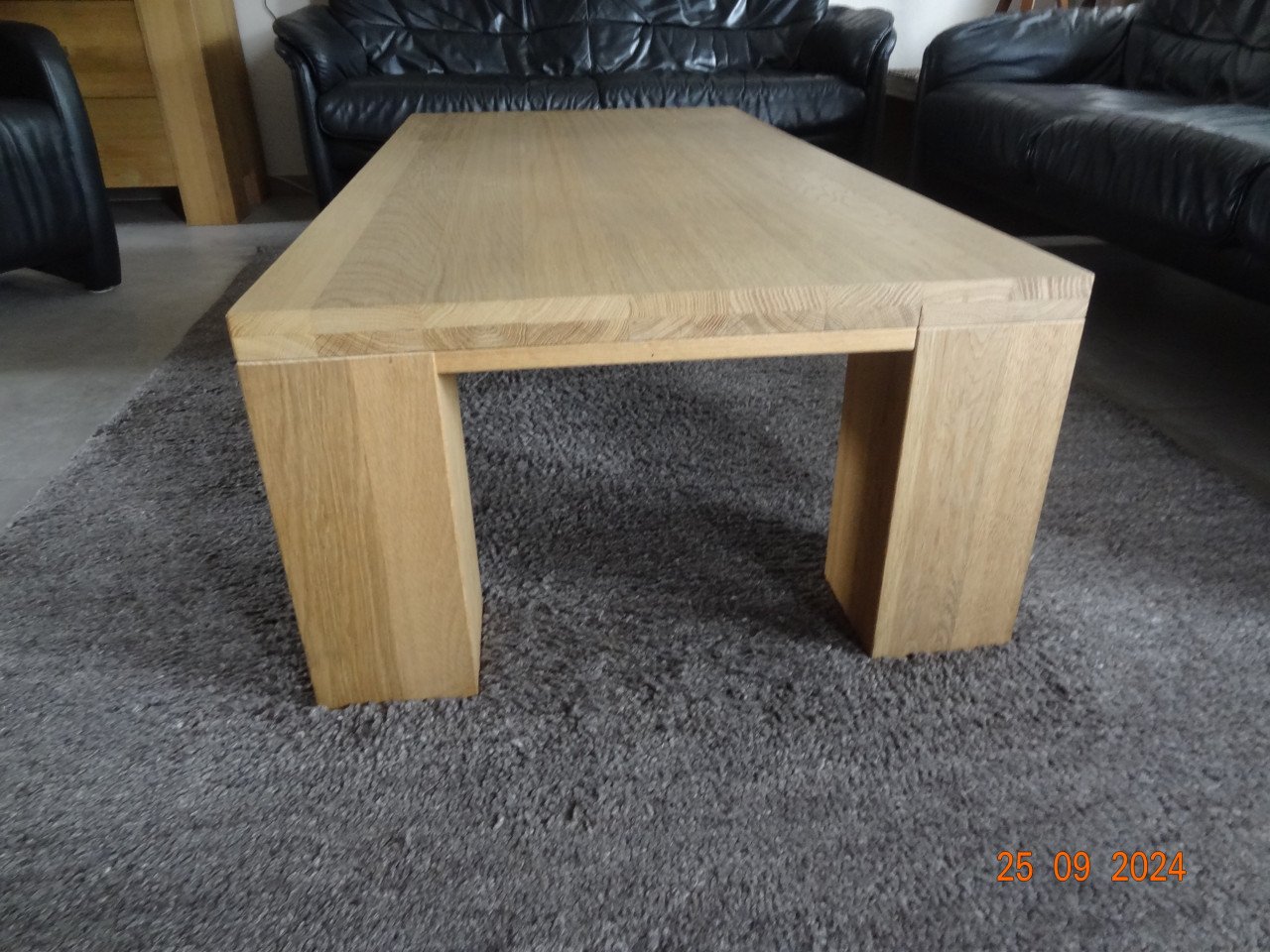 Salon tafel, rechthoekig, eiken