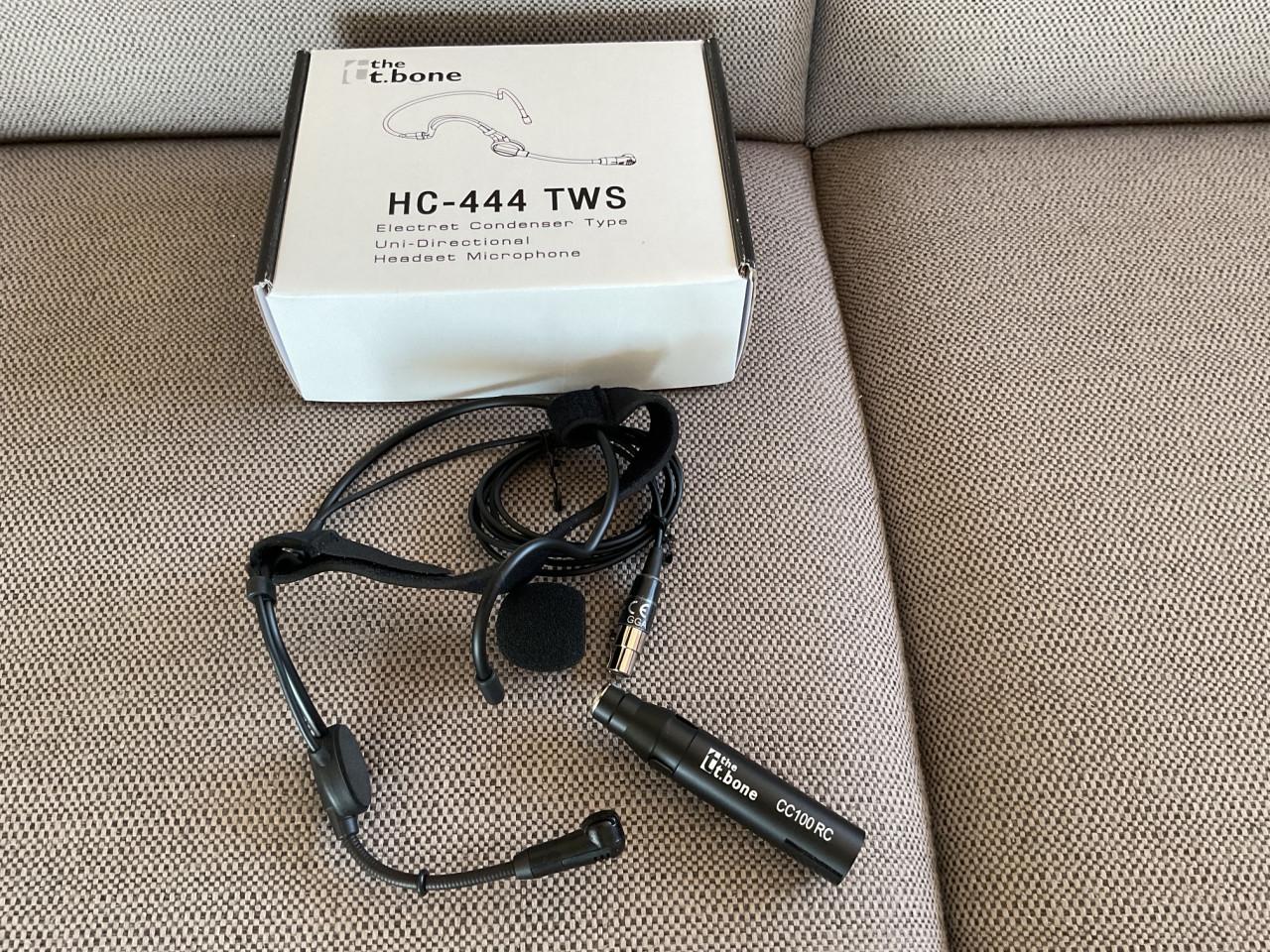 T.bone HEADSET met kabel en XLR adapter en microfoon (ongebruikt )