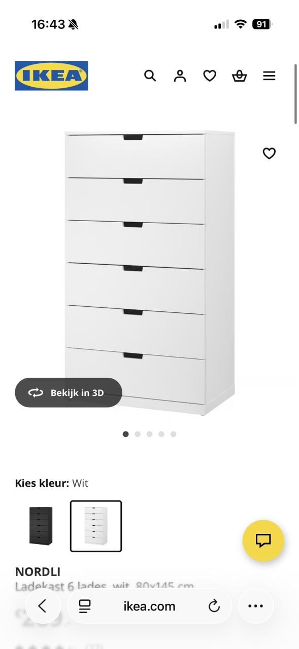 IKEA LADEKASTEN NORDLI