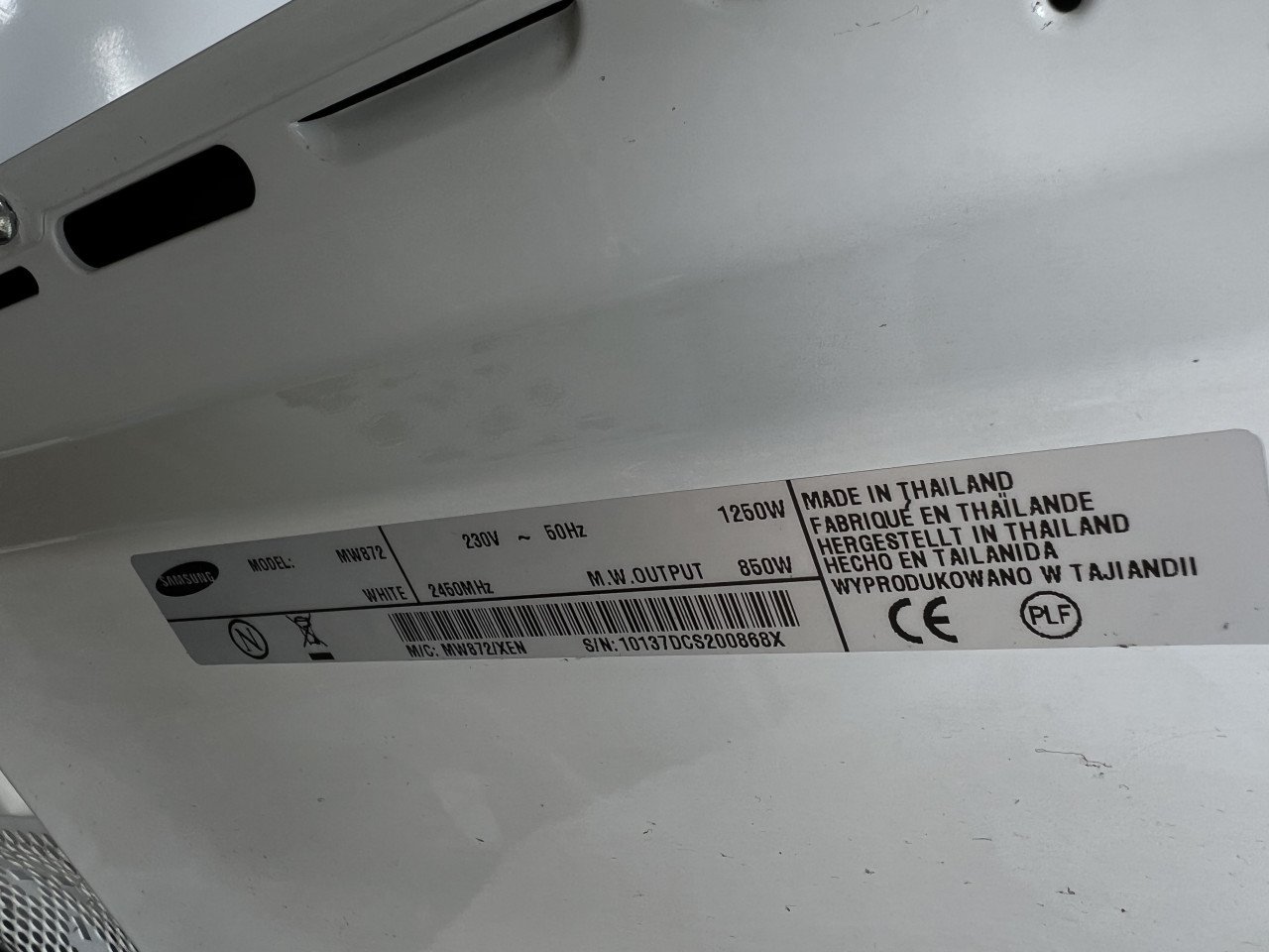 Samsung krachtige Magnetron als nieuw 850w nieuwprijs €139,-