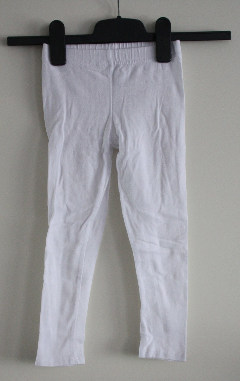 Witte legging maat 98-104