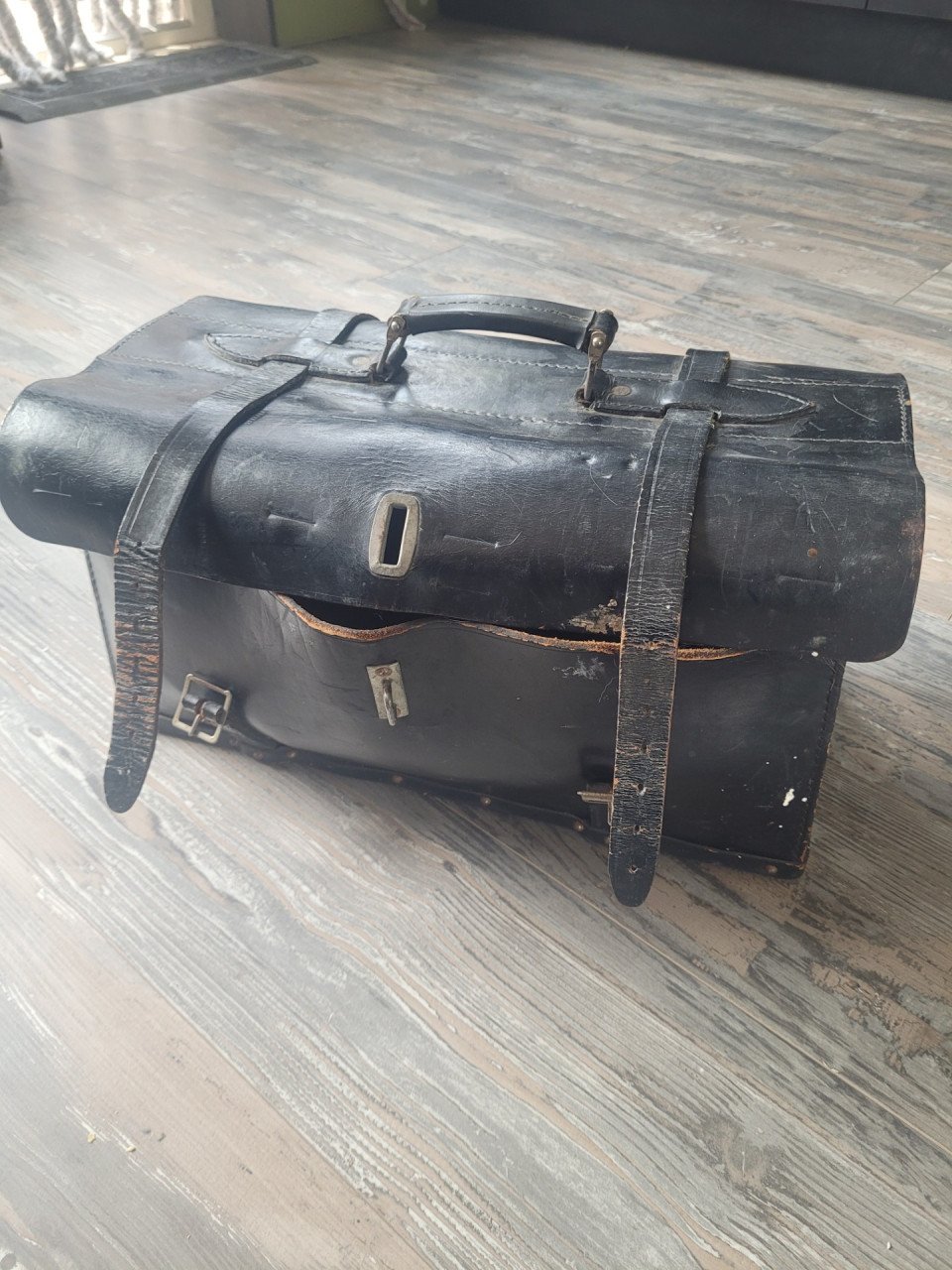 Retro lederen loodgieters tas