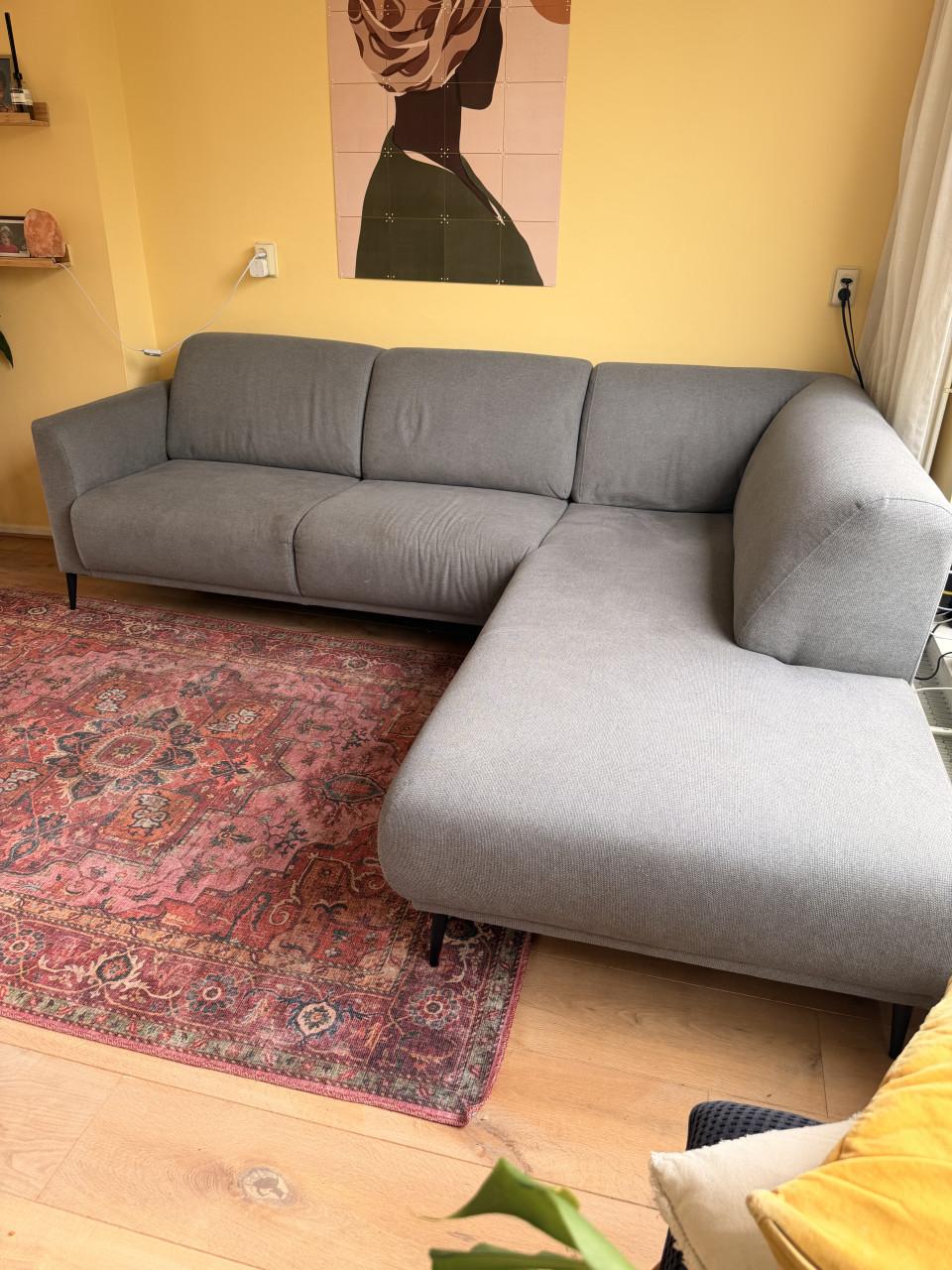 Hoekbank grijsblauw