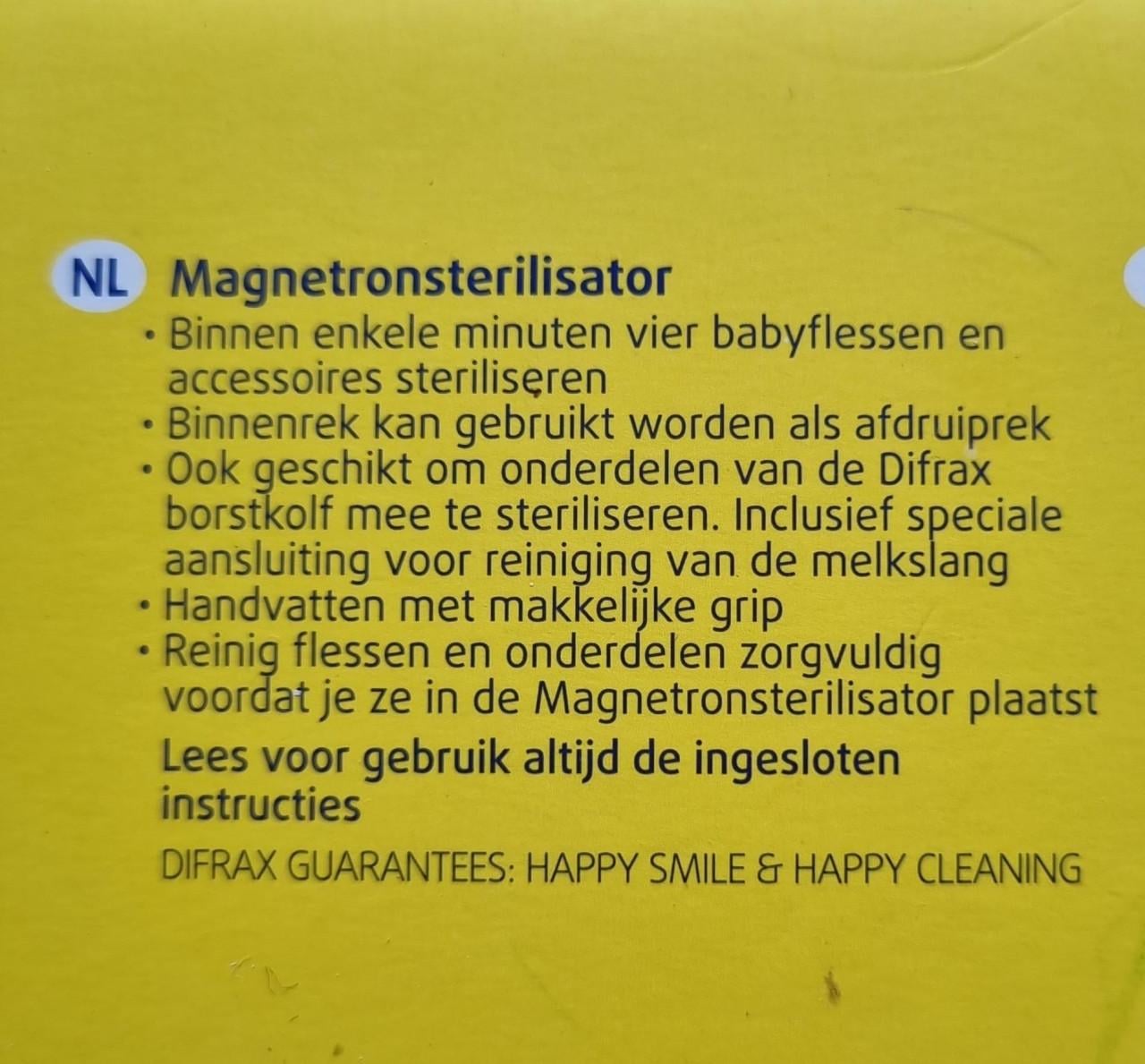 Difrax magnetron sterilisator