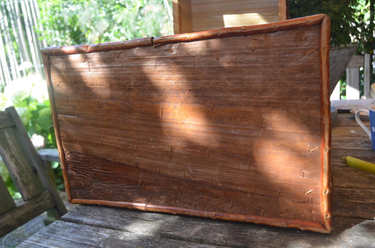 Mooie oude kist / doos met schelpen Aziatisch