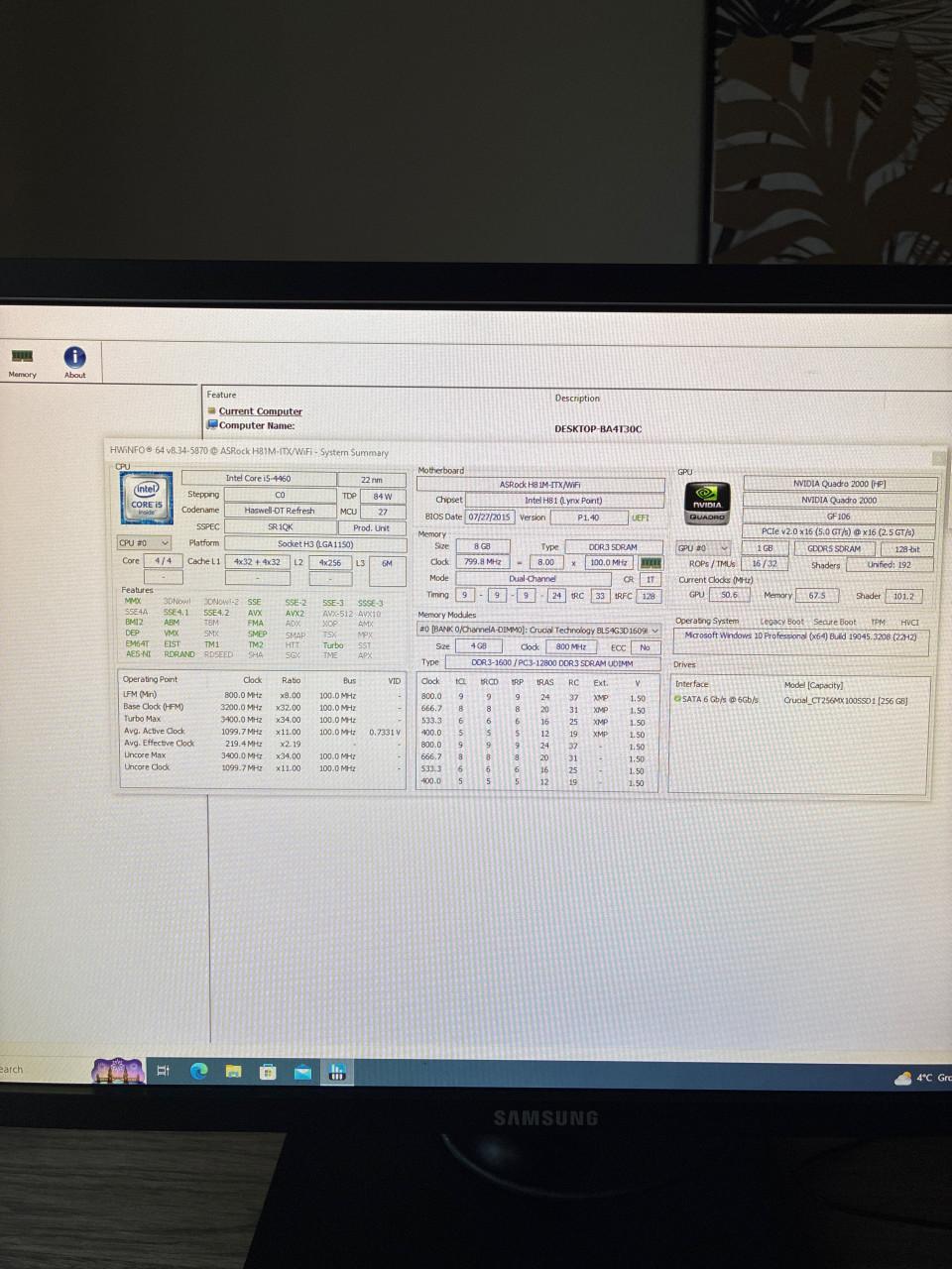 Intel I5 PC + 24 inch monitor