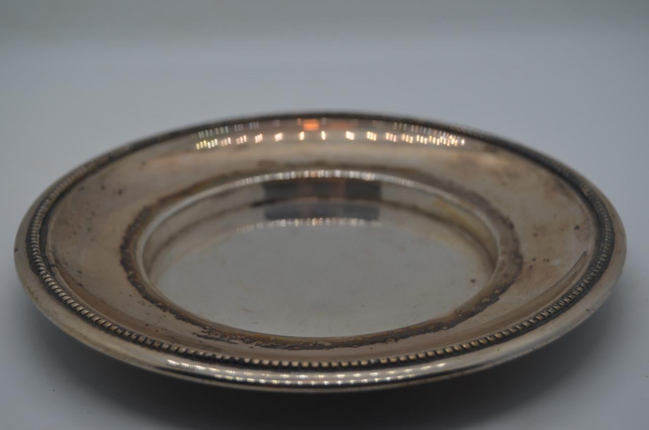 Verzilverd antiek schaaltje / schoteltje.