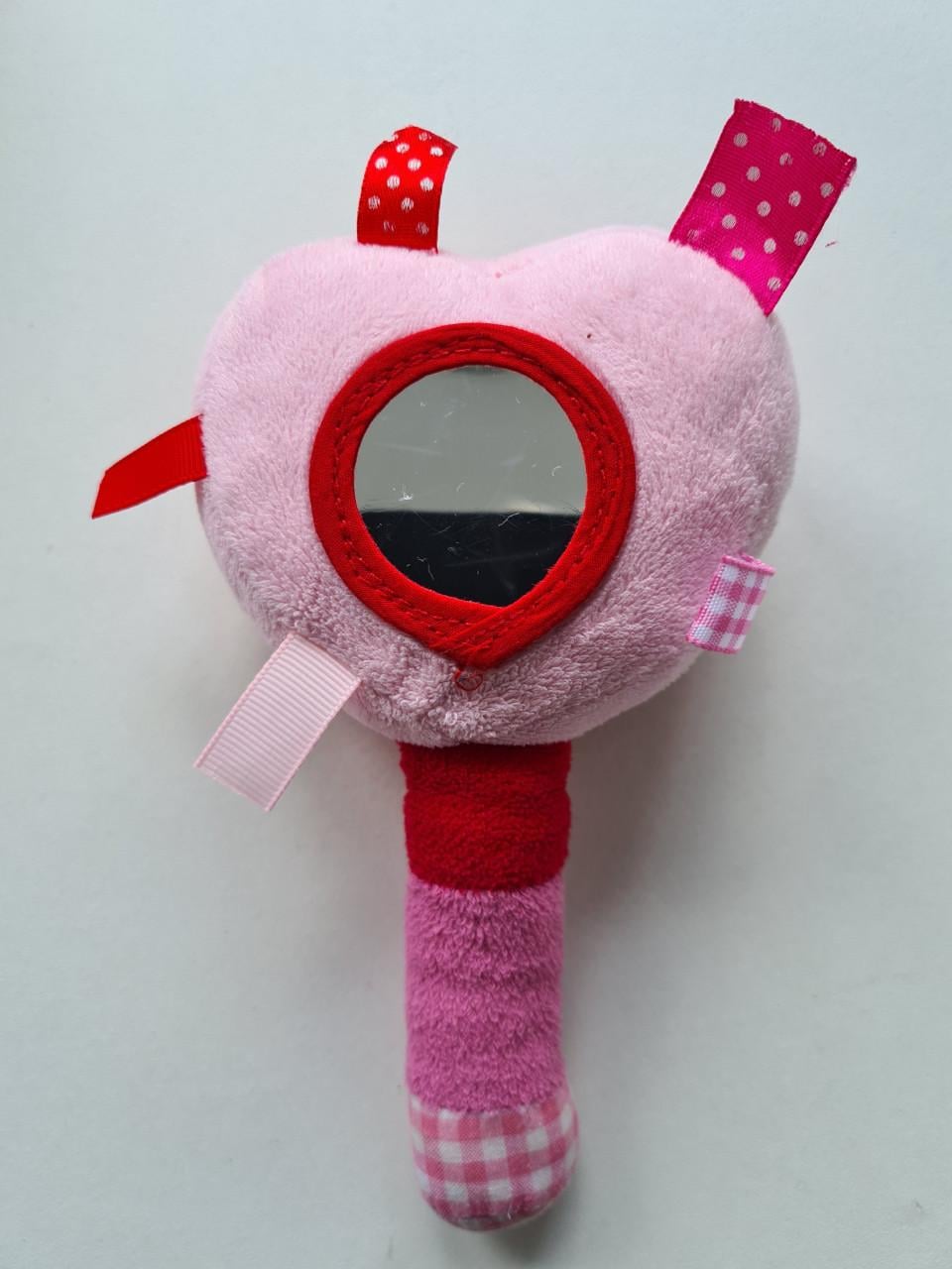 Lief ! rood / roze knuffel of rammelaar
