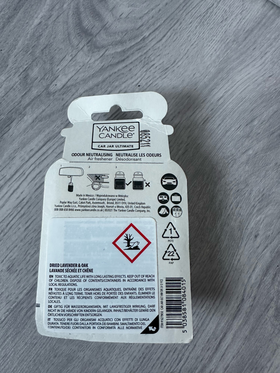 Yankee candle auto parfum - lavendel & eik