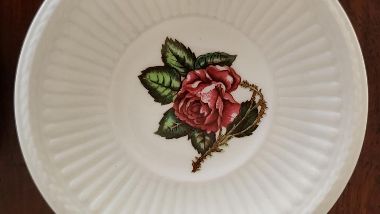 Set v 6 Wedgwood Moss Rose bonbon bordjes 8 cm