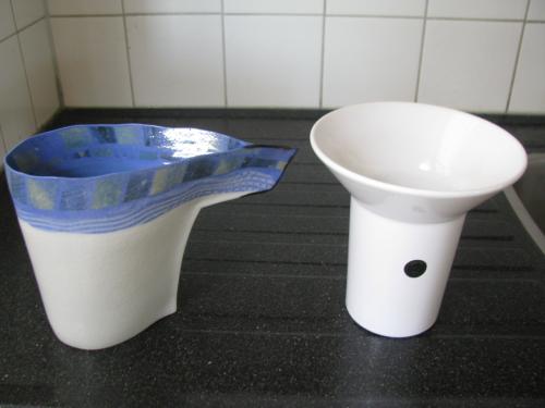 Witte en Handgemaakte Vazen