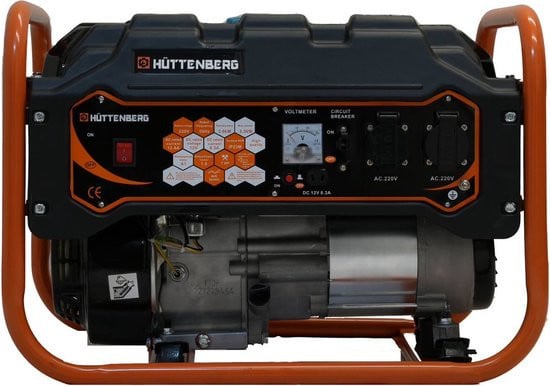 Huttenberg stille generator / aggregaat 3,3 kW – benzine mobiel noodstroom