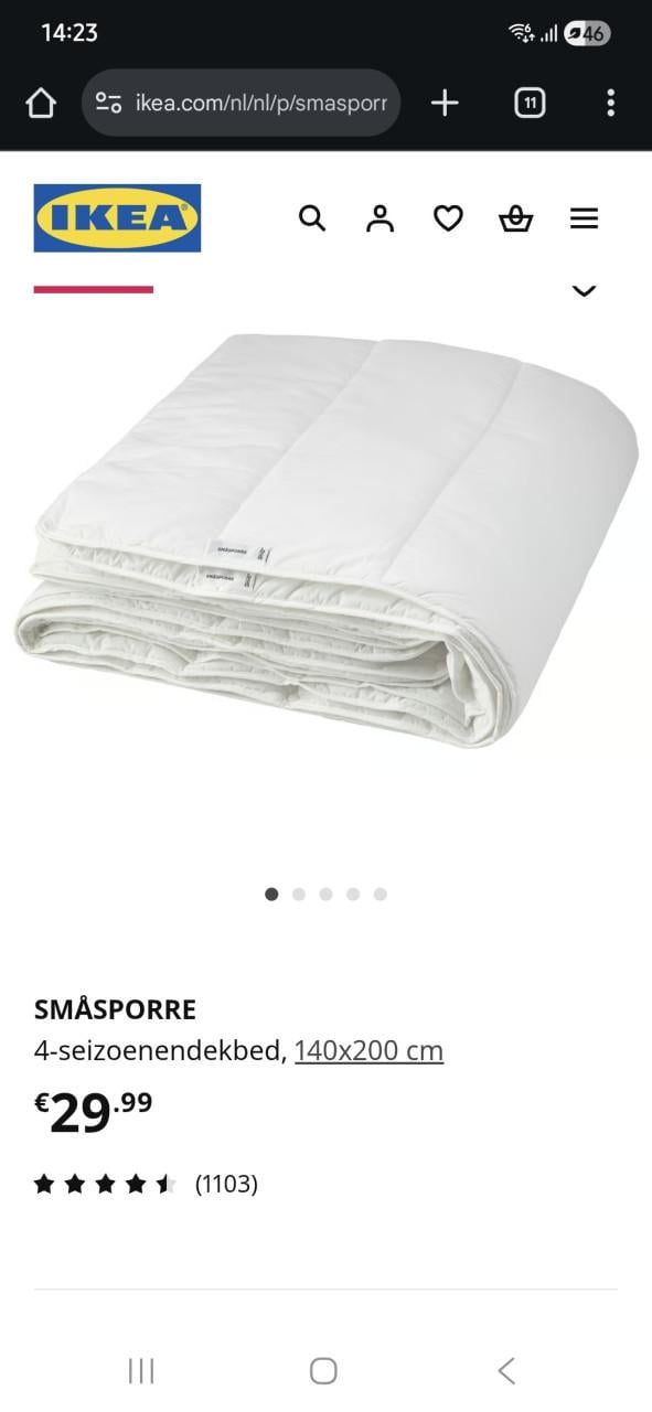 4 seizoenen dekbed Smasporre van Ikea