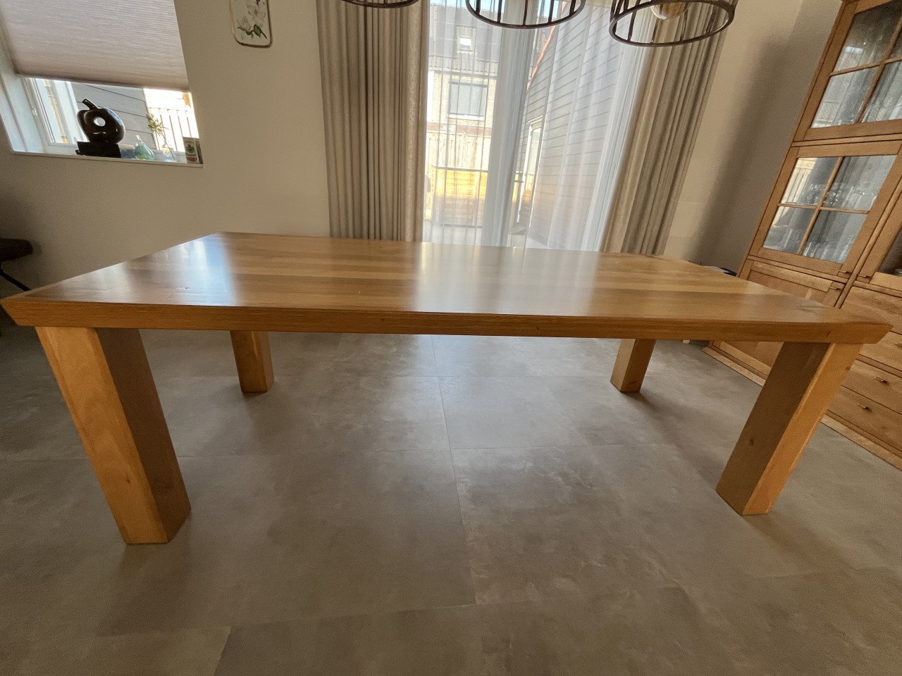 Te koop: Massief eiken eettafel