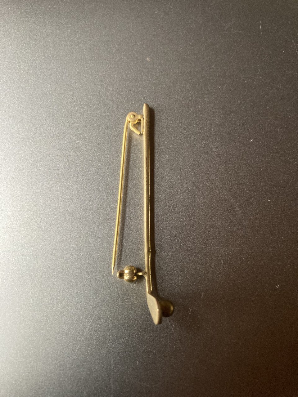 Vintage golf broche goldplated