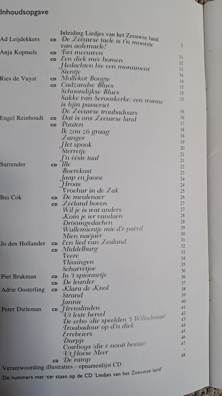 Boeken Zeeland Zeeland Zeeuwse liedjes Set van 2 leuke boeken