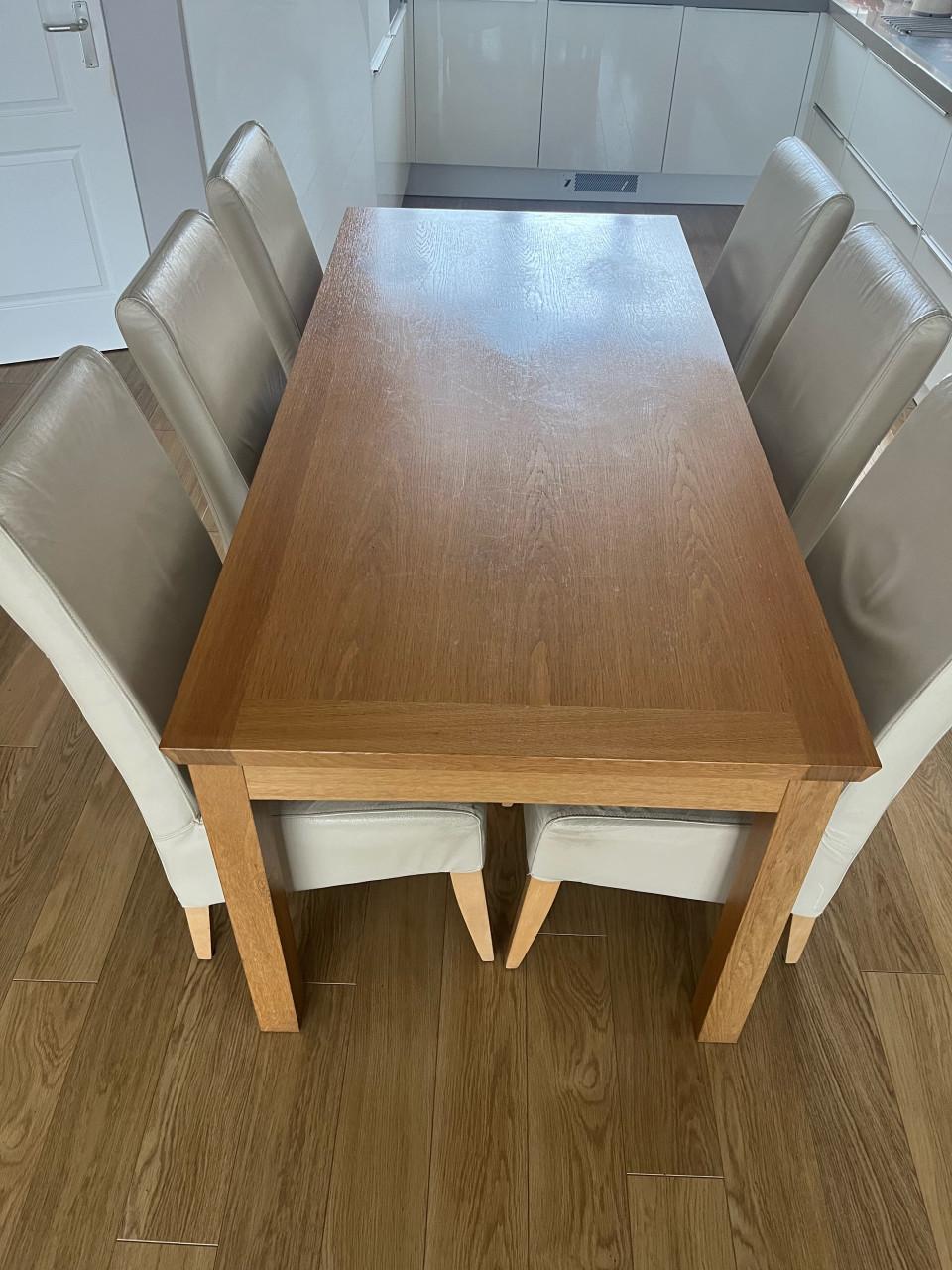 Licht eiken eethoek (uitschuifbaar)