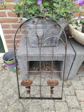 Kandelaar voor aan de wand binnen/buiten