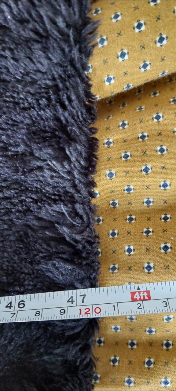 Zwarte fluffy fleecedeken 1.60x1.20 cm