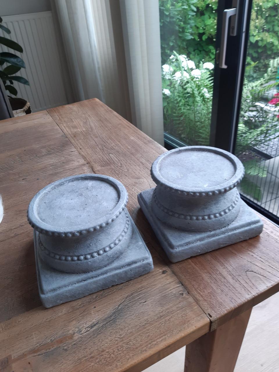 Zware poerkandelaars 2 stuks
