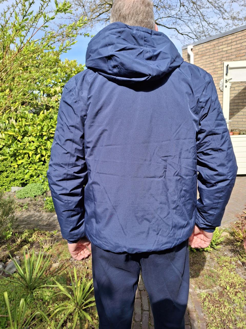 Nieuwe donkerblauwe heren tussendoorjas maat L