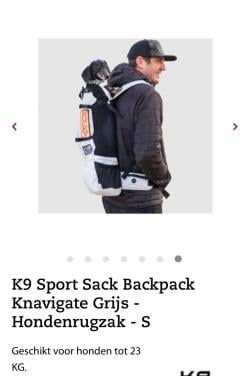 Hondenrugzak K9 sportsack kanvigate