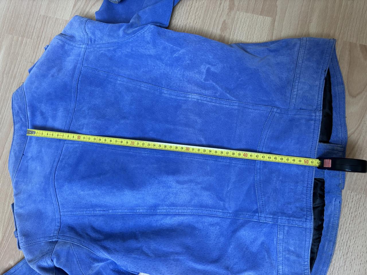 Blauw leren jasje maat 36/38