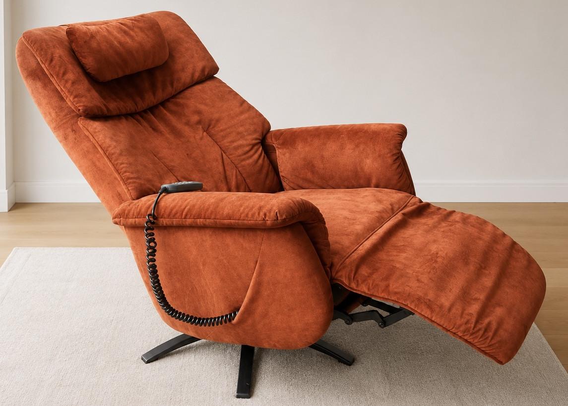 Prominent elektrisch bedienbare relax fauteuil