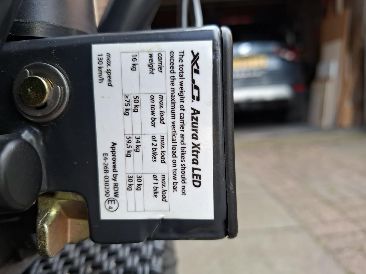 Fietsendrager XLG Azura Xtra ( geschikt voor 2 e bikes)