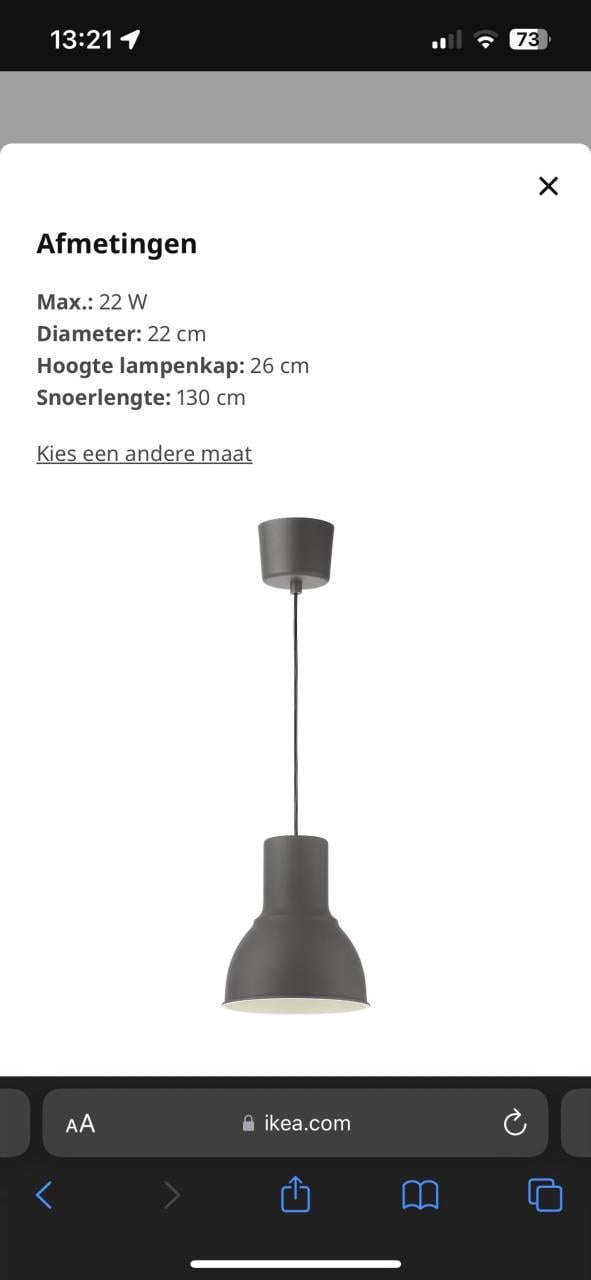 Ikea hanglamp Hektar (3 stuks)