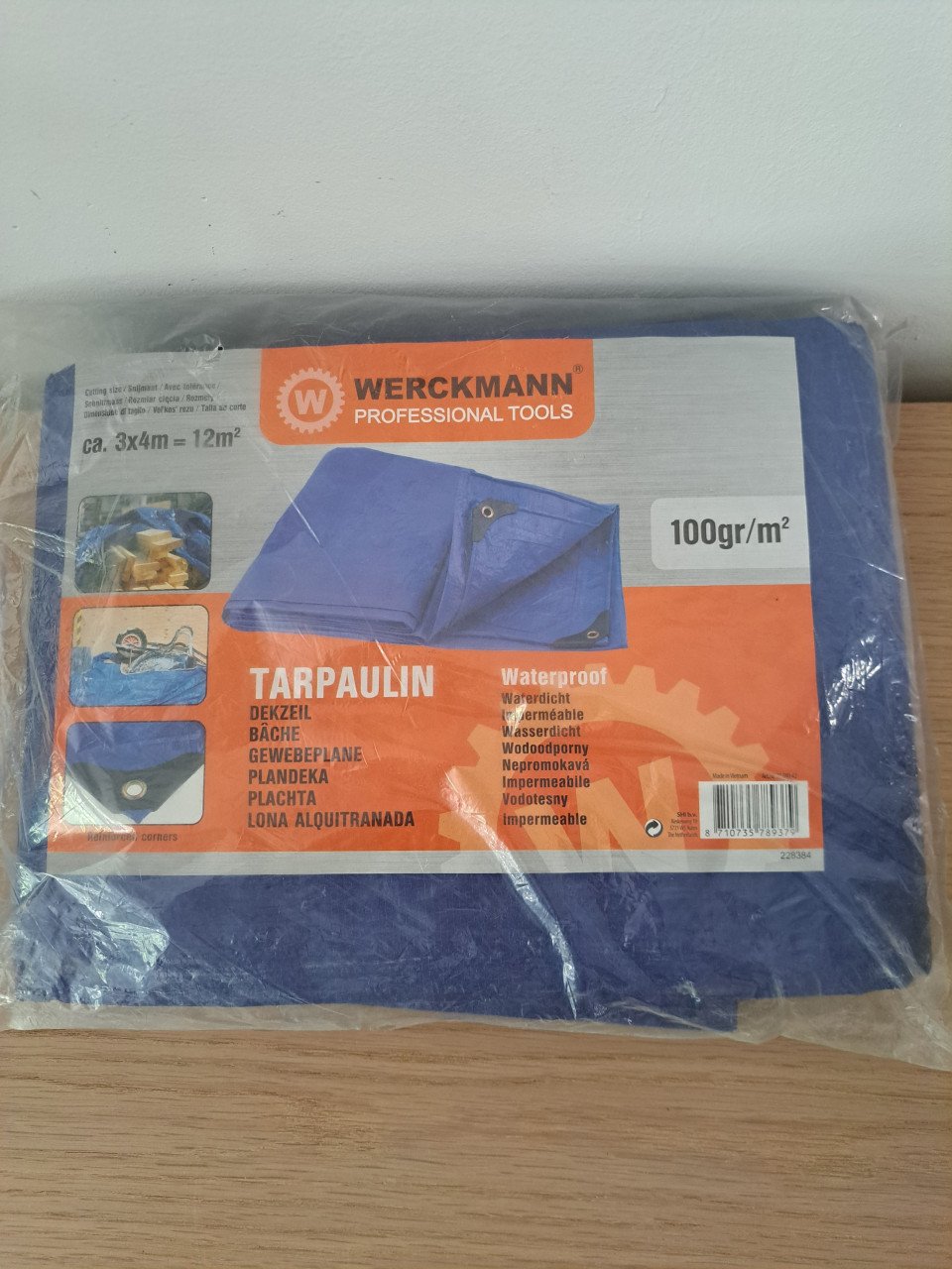 AFDEKZEIL BLAUW 3X4 METER