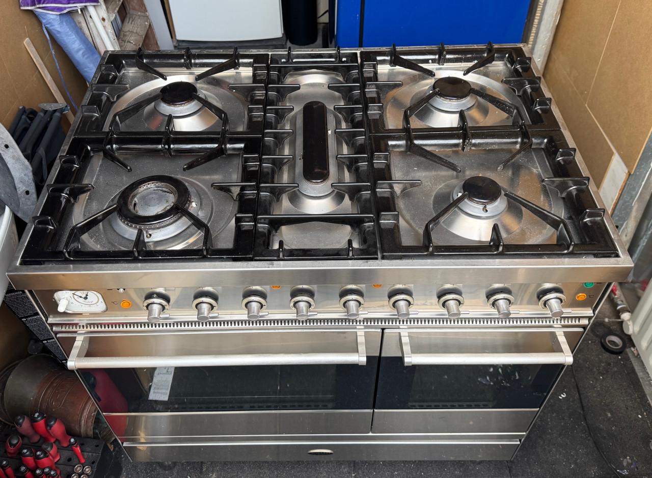 Boretti RVS gasfornuis met dubbele oven