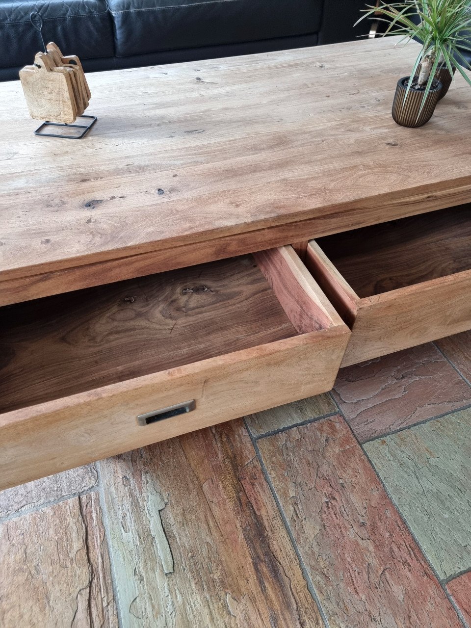 Salontafel teakhout met lades