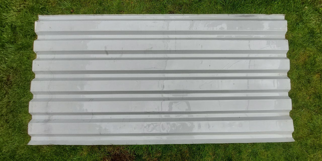 Stalen Damwand profiel plaat 215 x 107 cm.
