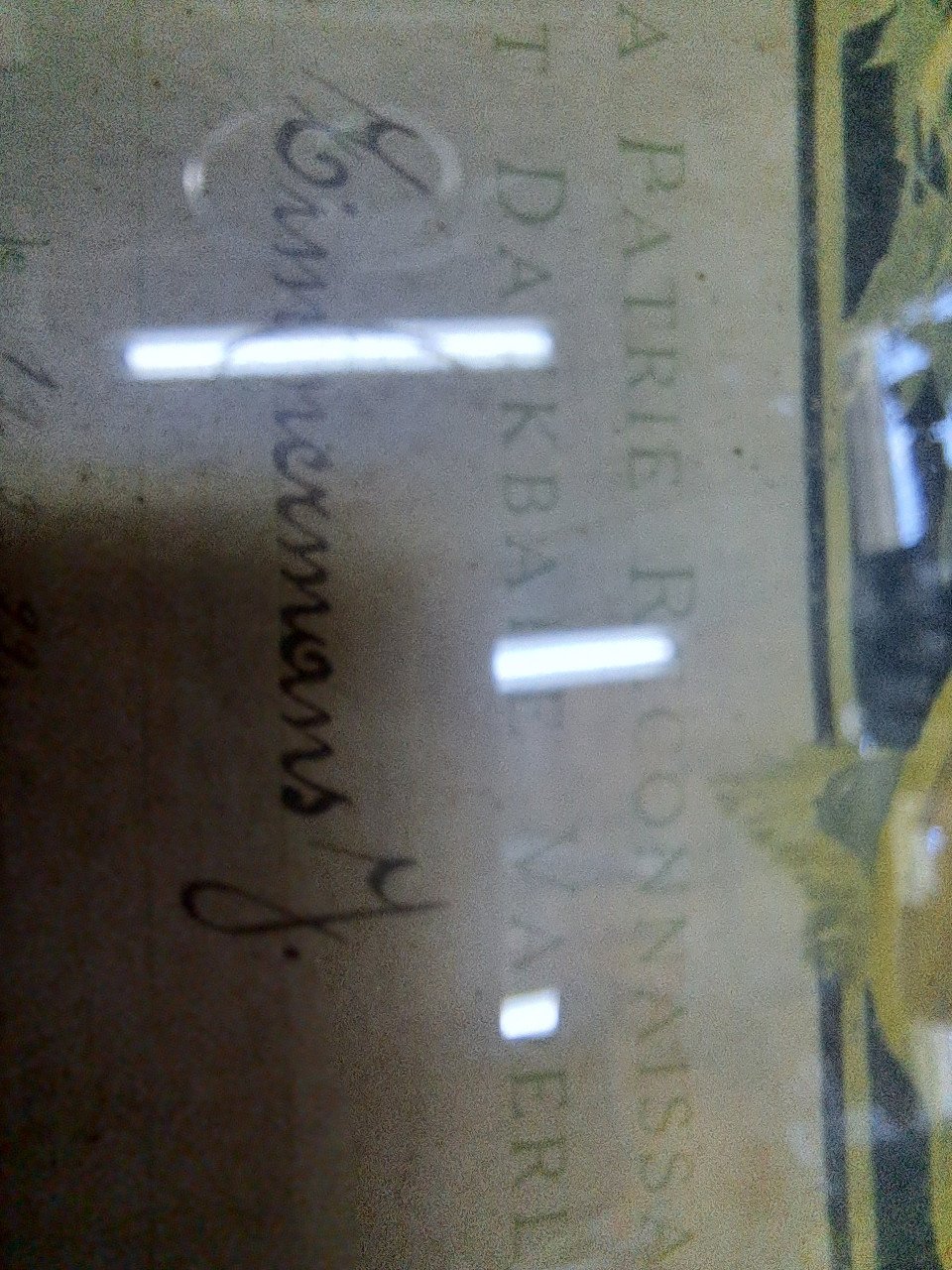 WO 1 oorkonde