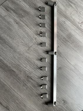 Rosle ophangrail keuken met 10 haken, 60 cm lang