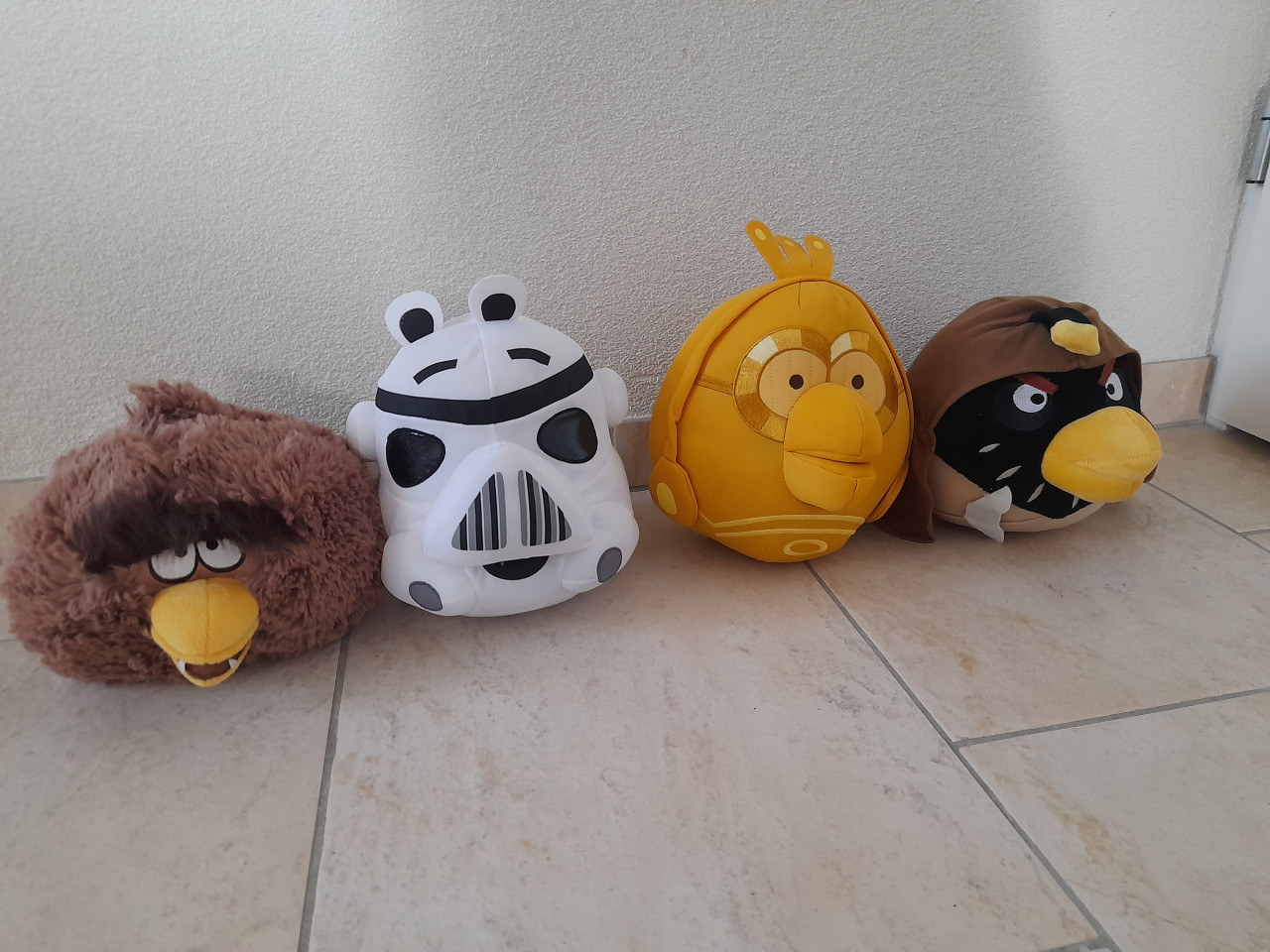 4 x Angry birds (star wars) knuffels (z.g.a.n.)  €3,50 per stuk