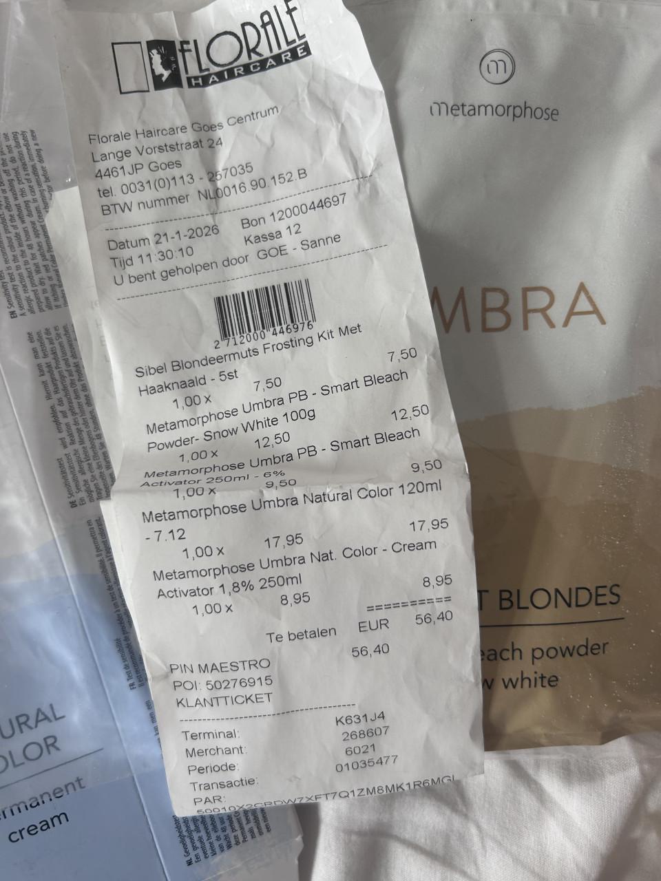Diverse producten om haar te blonderen