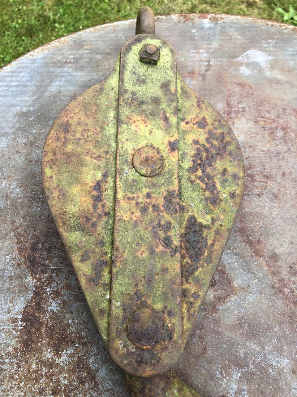 Katrollen vintage ijzer,groot model