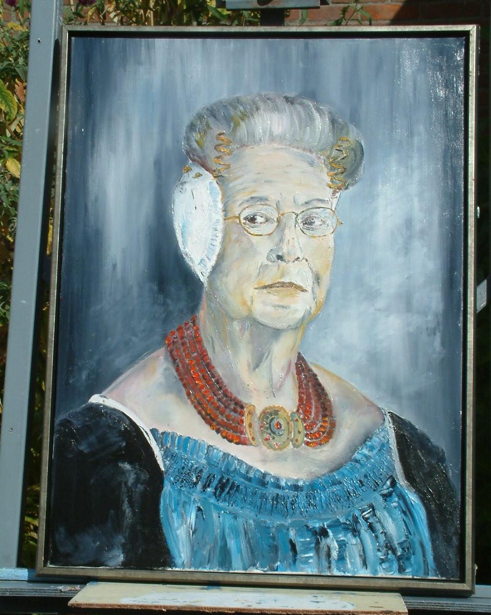 ,geld speeld geen rol zeggen ze  60 x80   cm olie verf