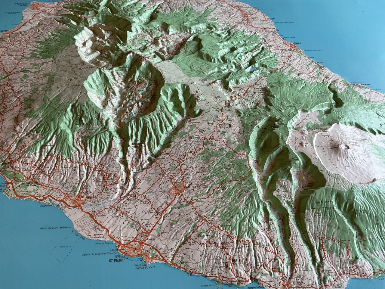 Reliëf wandkaart Le Réunion