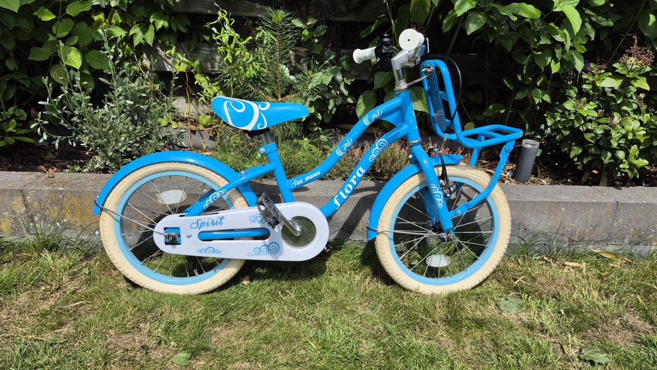 Spirit flora 16" meisjesfiets blauw