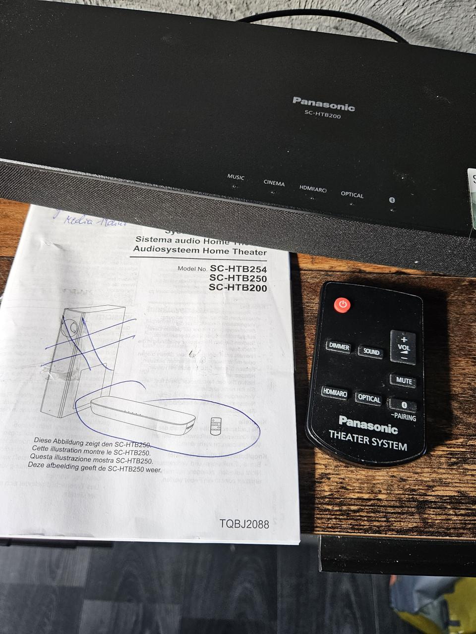 Panasonic SC-HTB200 Soundbar met afstandsbediening
